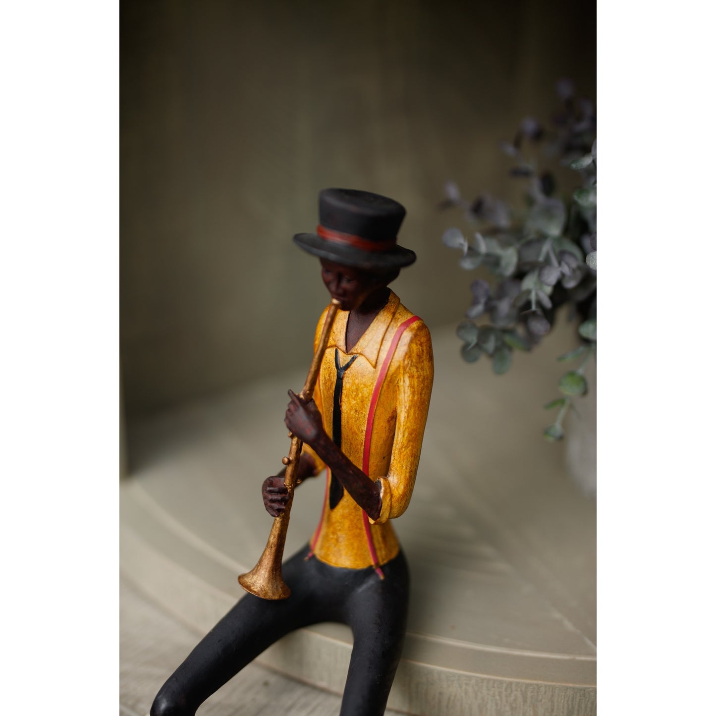 Sitting Jazz Band Ornament - Trumpeter
