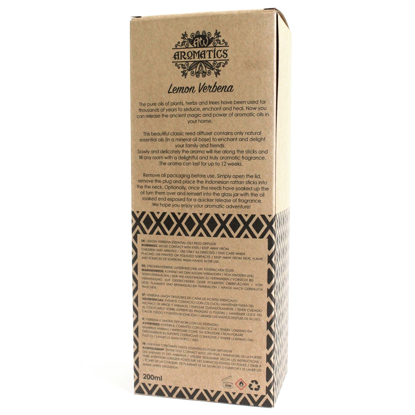 Reed Diffuser - Lemon Verbena Essential Oil - 200 ml