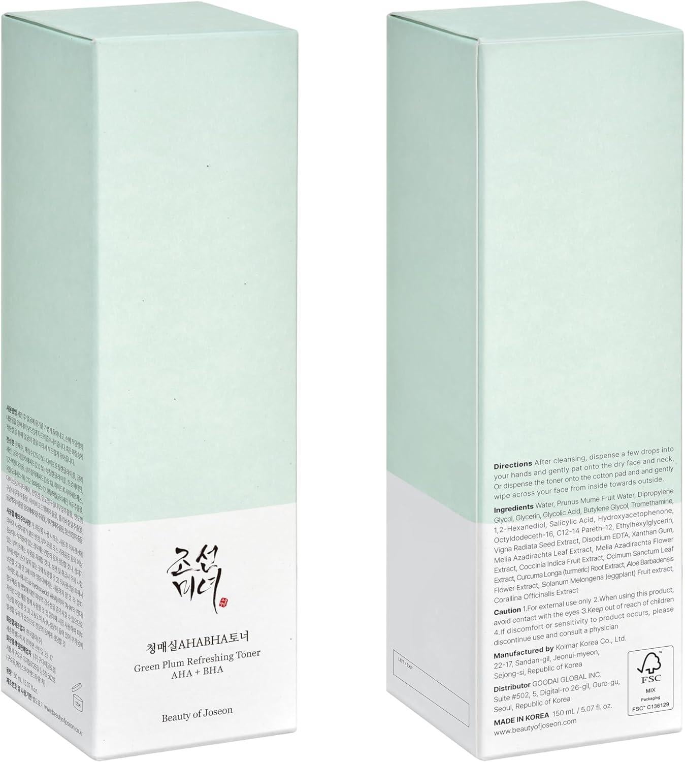 Beauty of Joseon Green Plum Refreshing Toner : AHA + BHA - 150ml