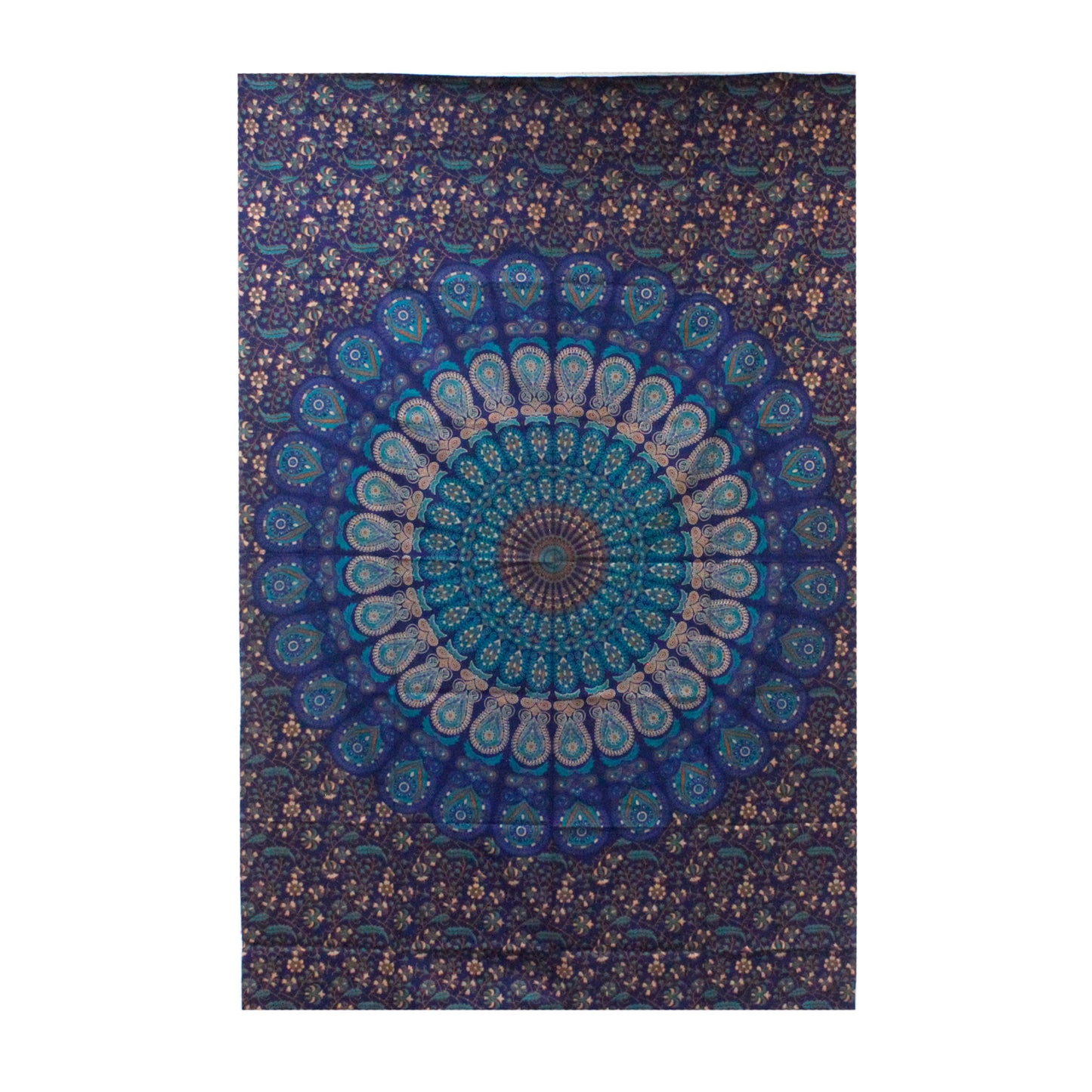 Single Cotton Bedspread / Wall Hanging - Classic Mandala