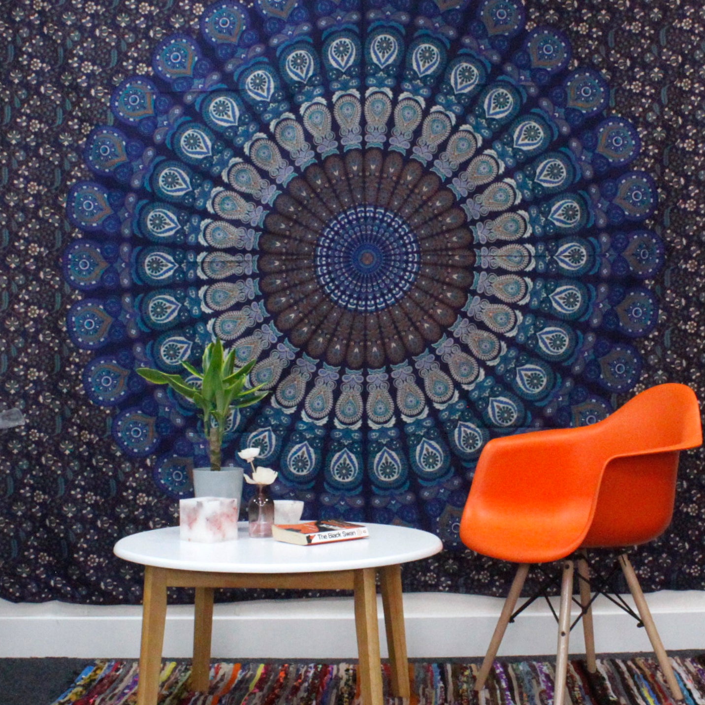 Single Cotton Bedspread & Wall Hanging - Cycle of Ages