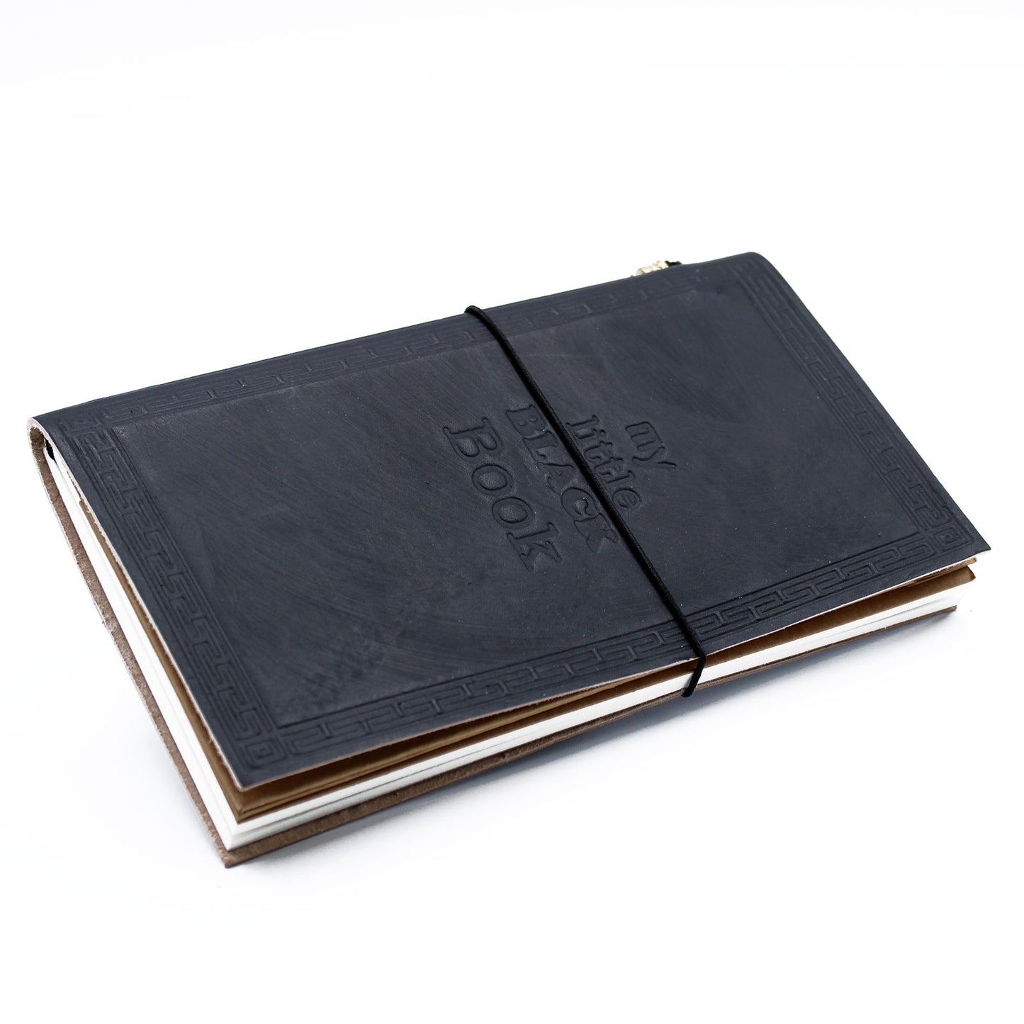 Handmade Leather Journal - My Little Black Book - Black - 80 pages