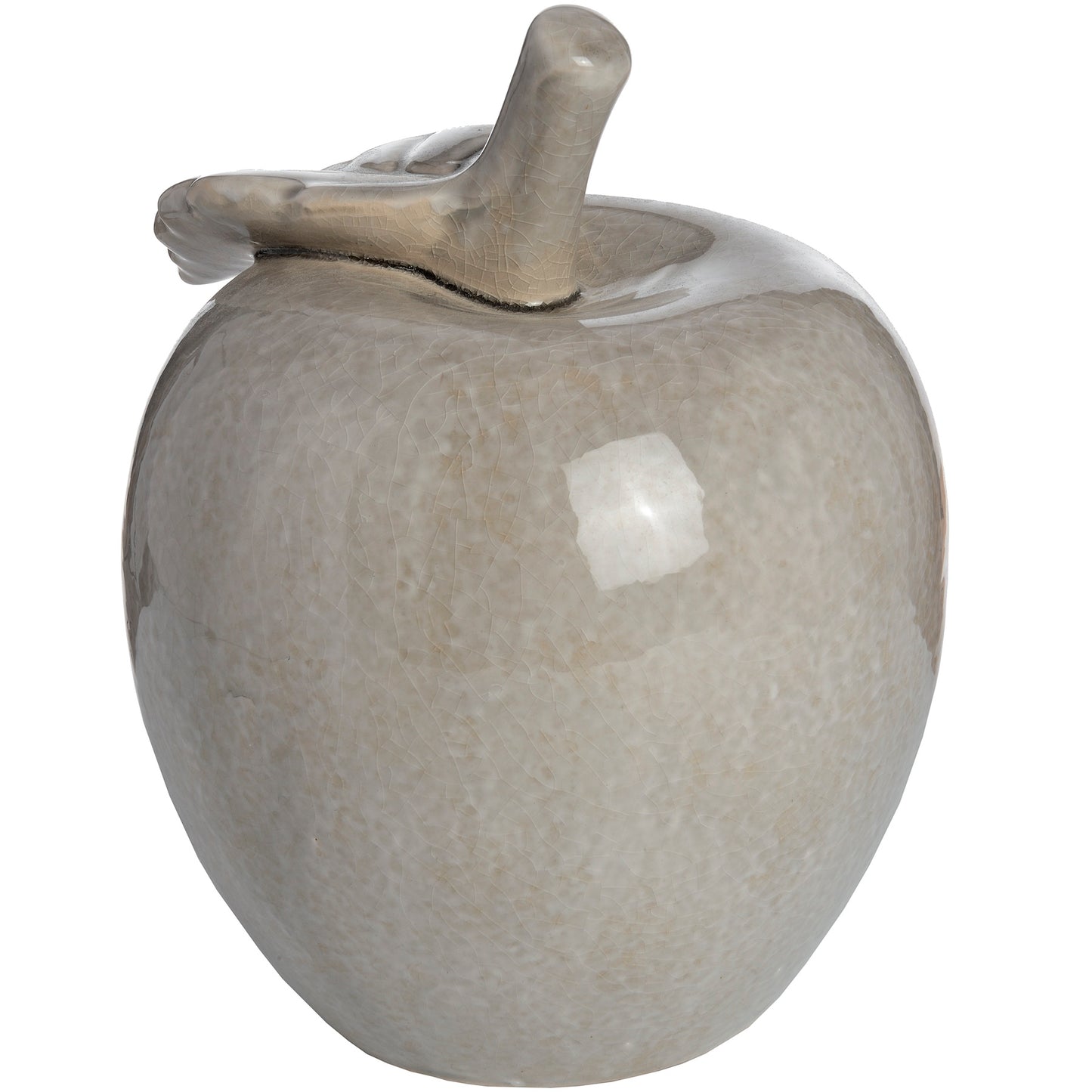 Antique Grey Ceramic Apple - Large