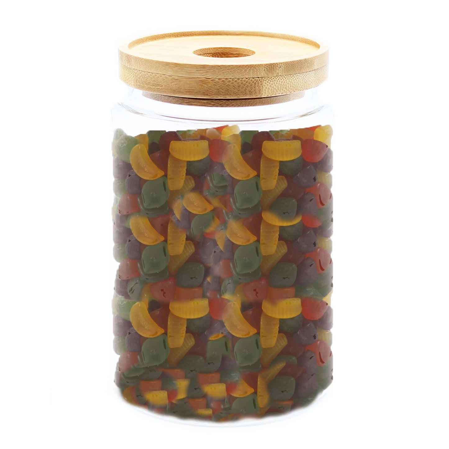 Cottage Bamboo Glass Jar - 15 cm