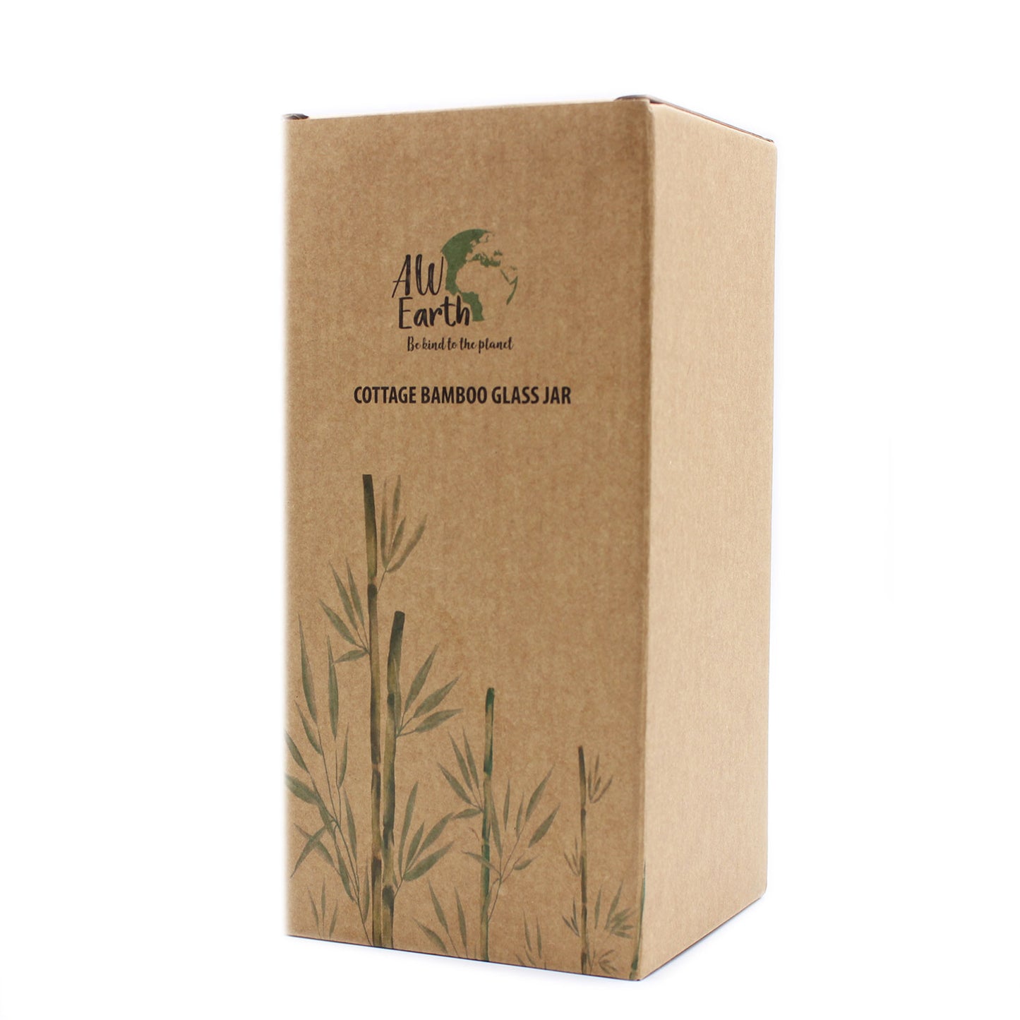 Cottage Bamboo Glass Jar - 20 cm