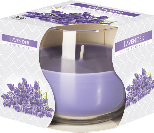 Scented Candle in Round Glass Jar - Lavender