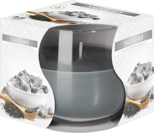 Scented Candle in Round Glass Jar - Salt Cave