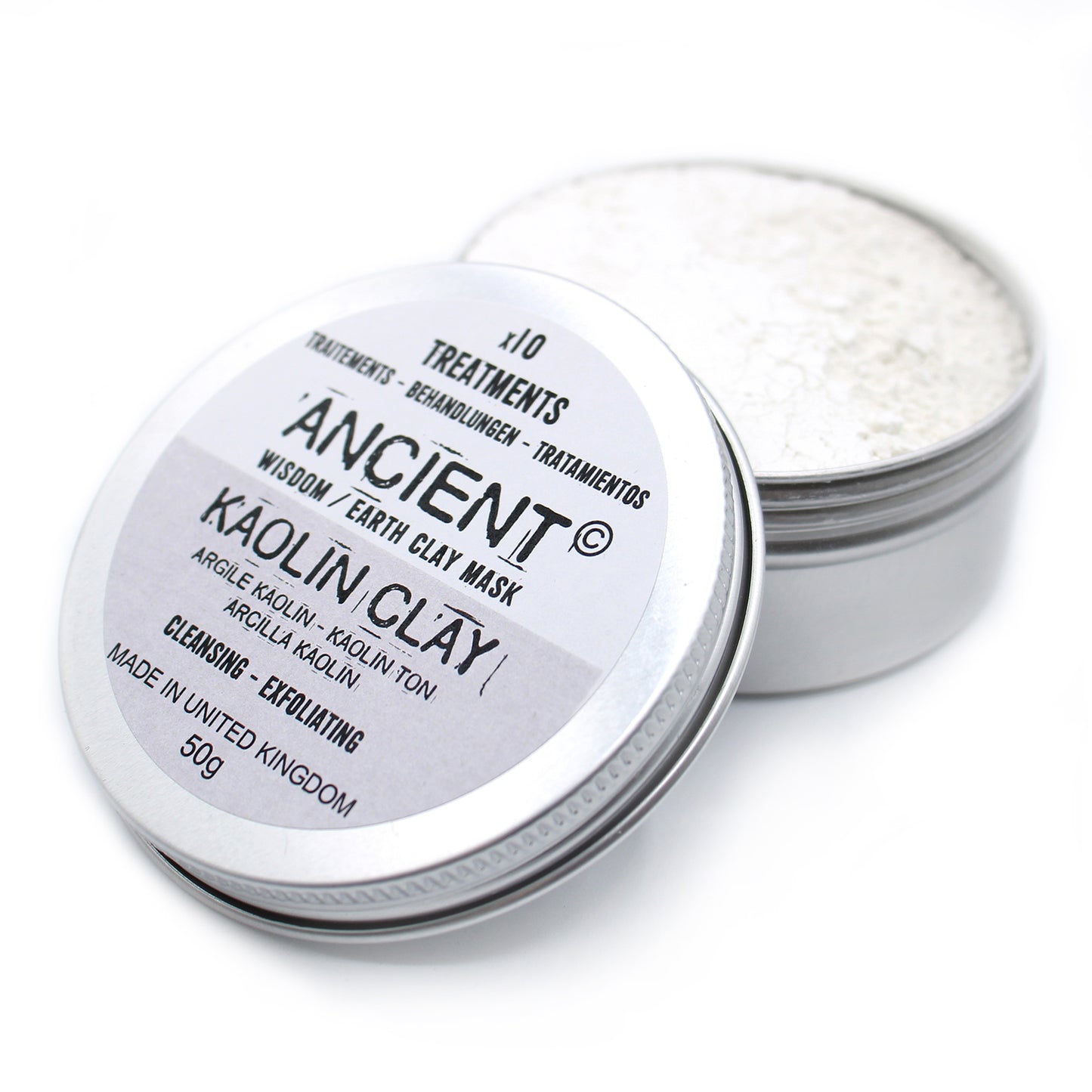 Clay Face Mask - Kaolin Clay - Cleansing & Exfoliating - 50 g