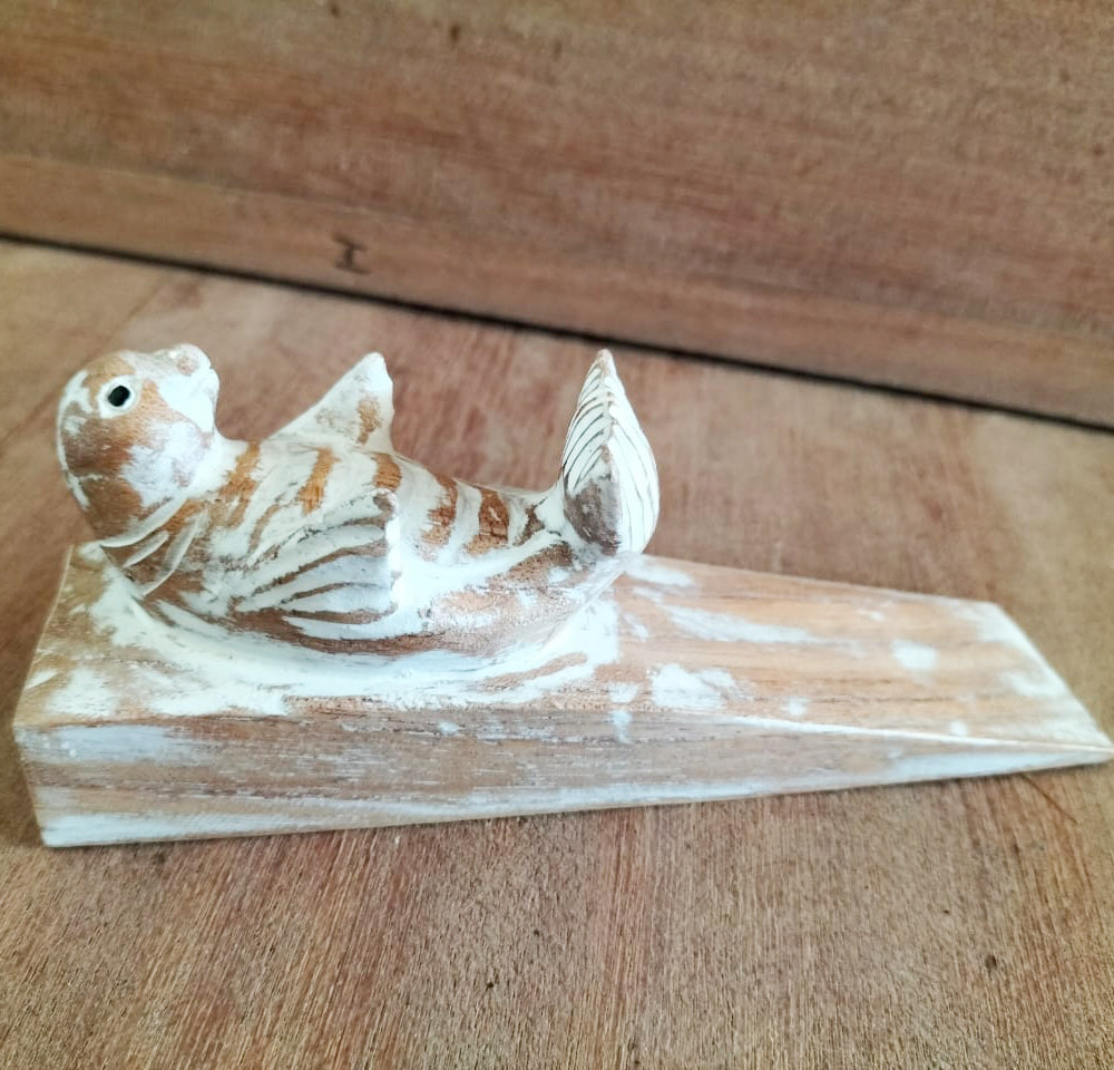 Hand-Carved Doorstop - Baby Seal