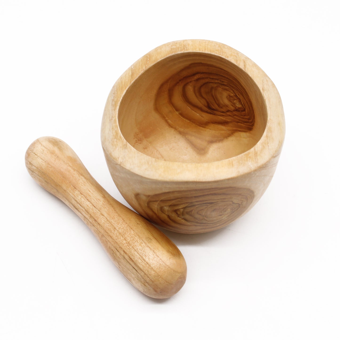 Ergo Teak Pestle & Mortar - Medium