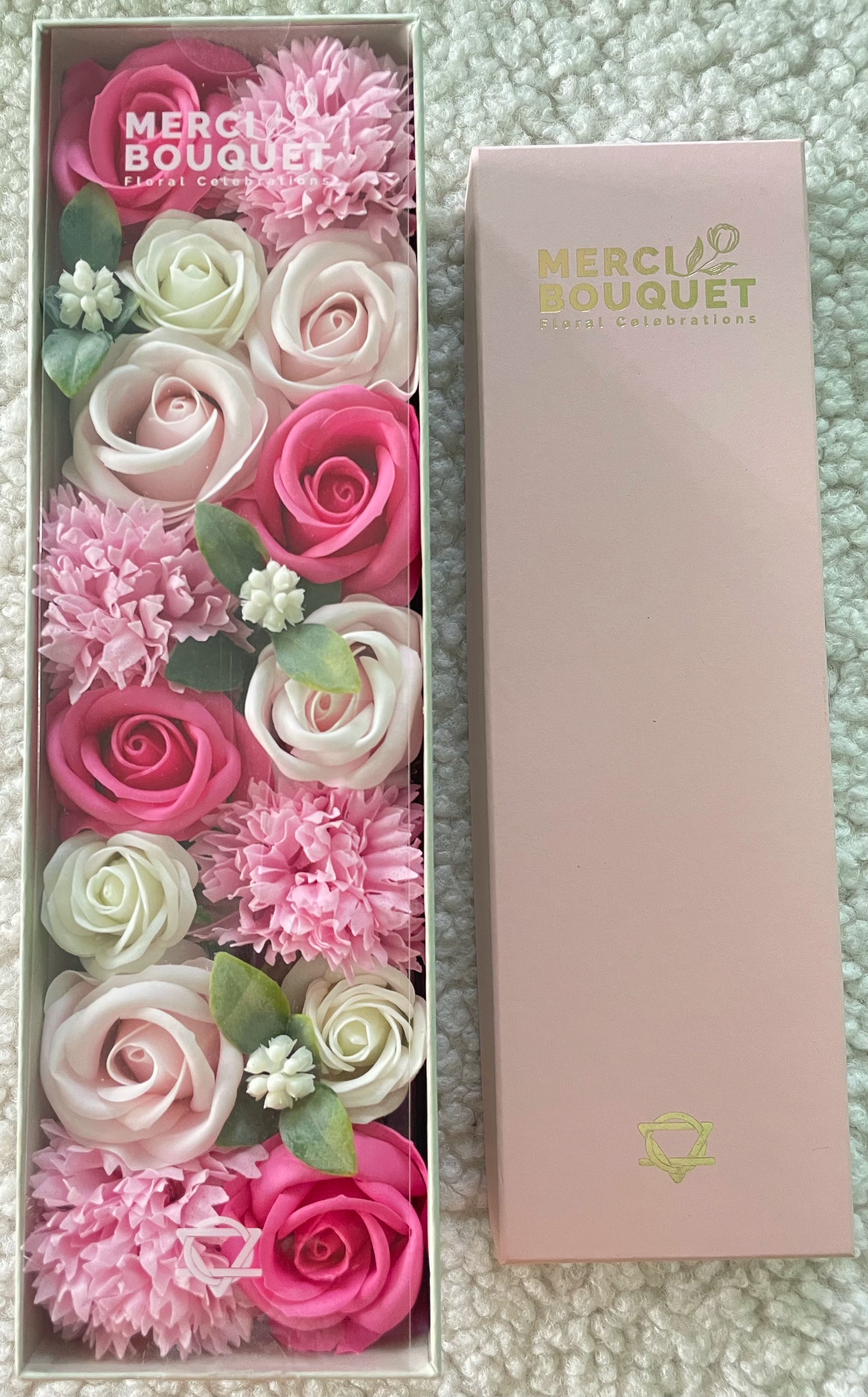 Baby Blessings Soap Flowers - Pinks in Long Box