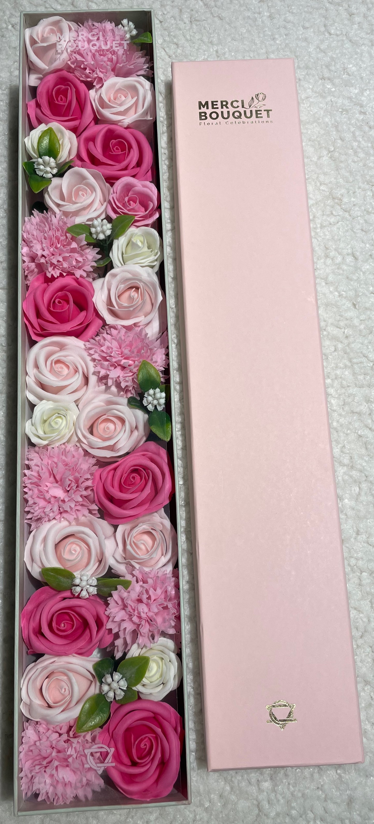 Baby Blessings Soap Flowers - Pinks in Extra Long Box