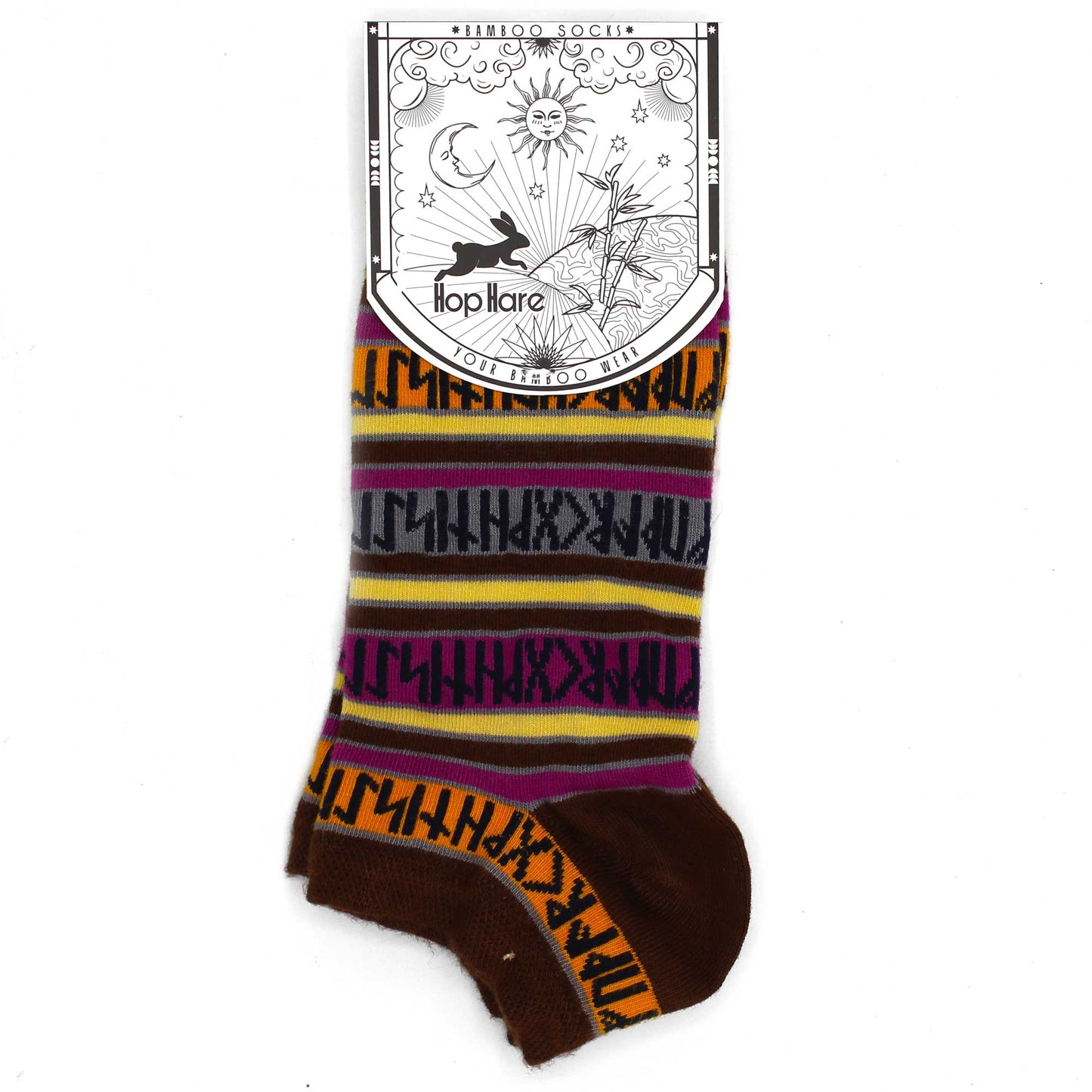 Hop Hare Bamboo Socks - Low Cut - Rune Stones - Small / Medium (3.5 - 6.5)
