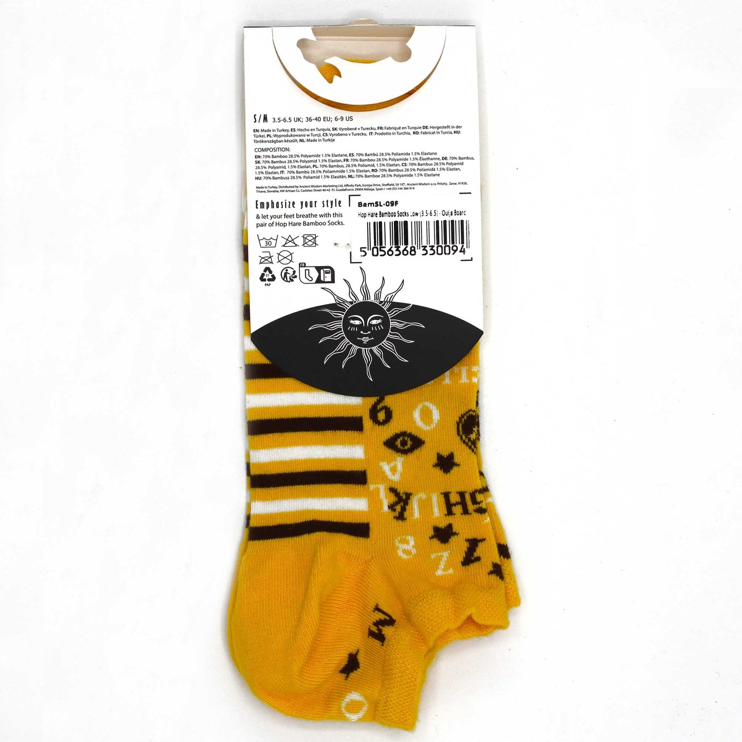 Hop Hare Bamboo Socks - Low Cut - Ouija Board - Small / Medium (3.5 - 6.5)