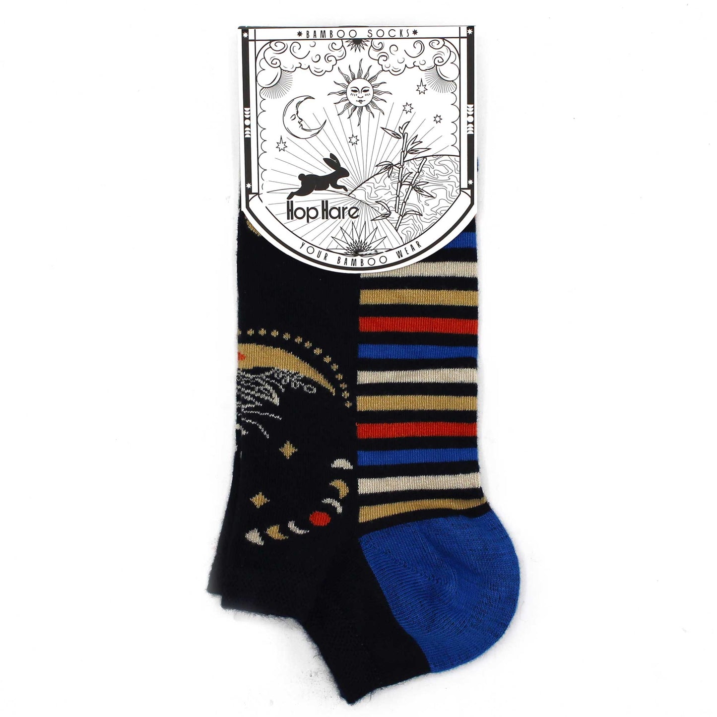 Hop Hare Bamboo Socks - Low Cut - Lunar Phases - Medium / Large (7.5 - 11.5)