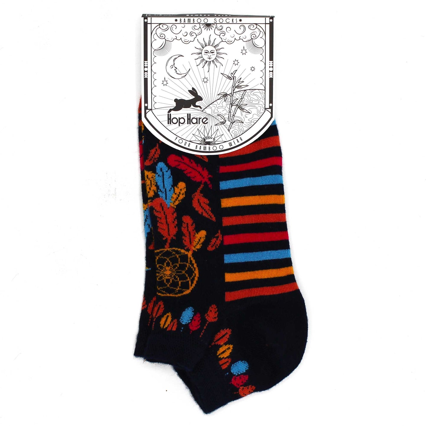 Hop Hare Bamboo Socks - Low Cut - Dreamcatcher - Small / Medium (3.5 - 6.5)