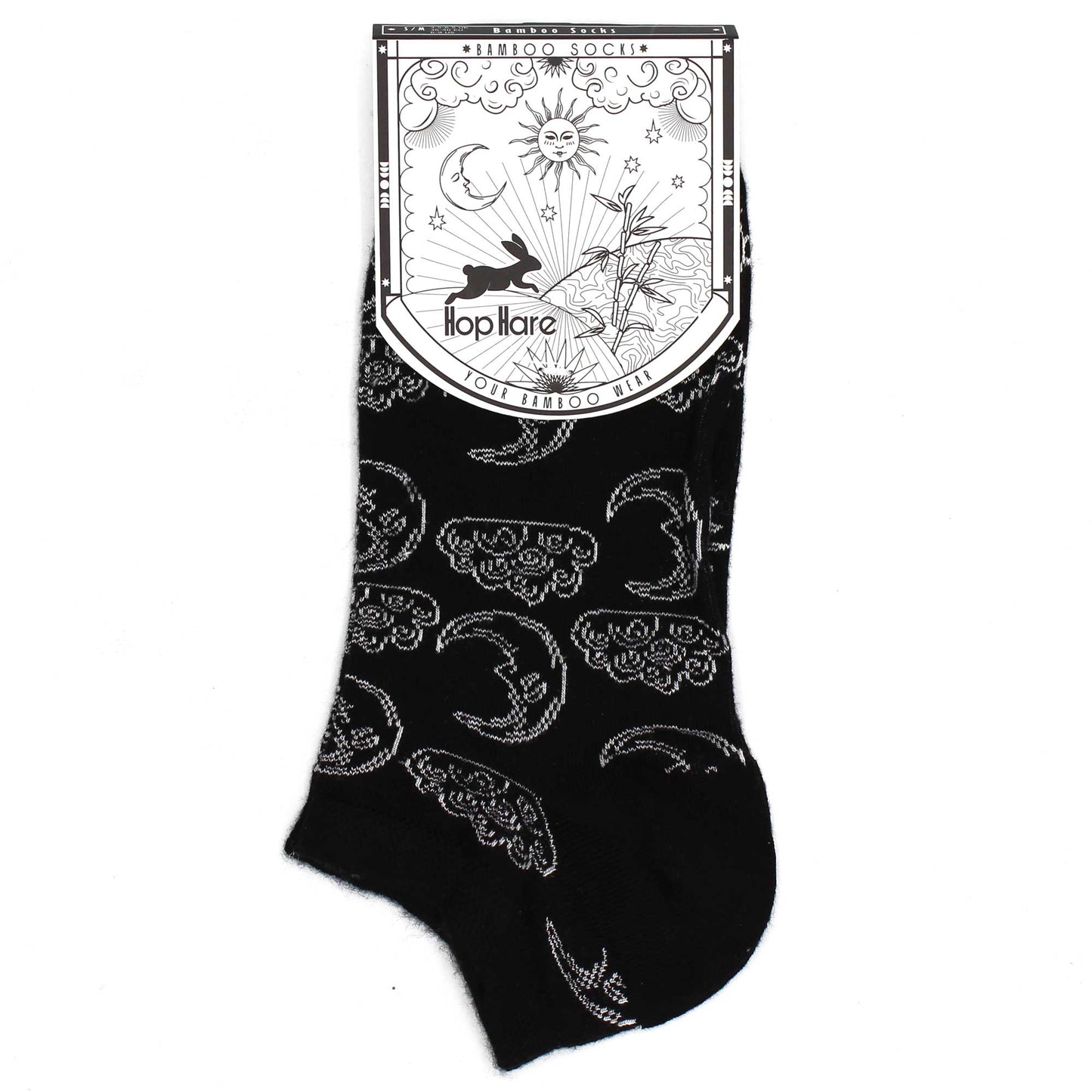 Hop Hare Bamboo Socks - Low Cut - Day and Night - Small / Medium (3.5 - 6.5)