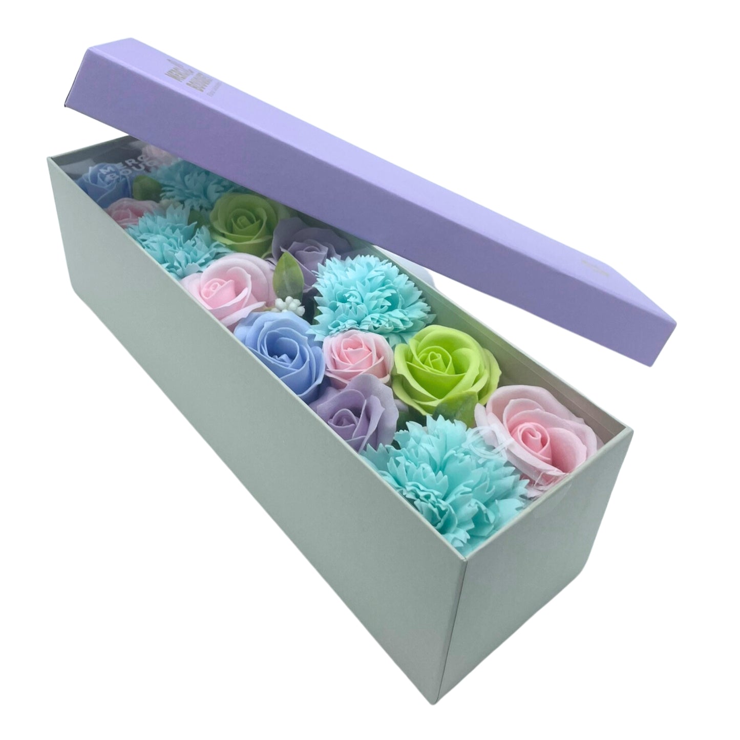Baby Blessings Soap Flowers - Blues in Long Box