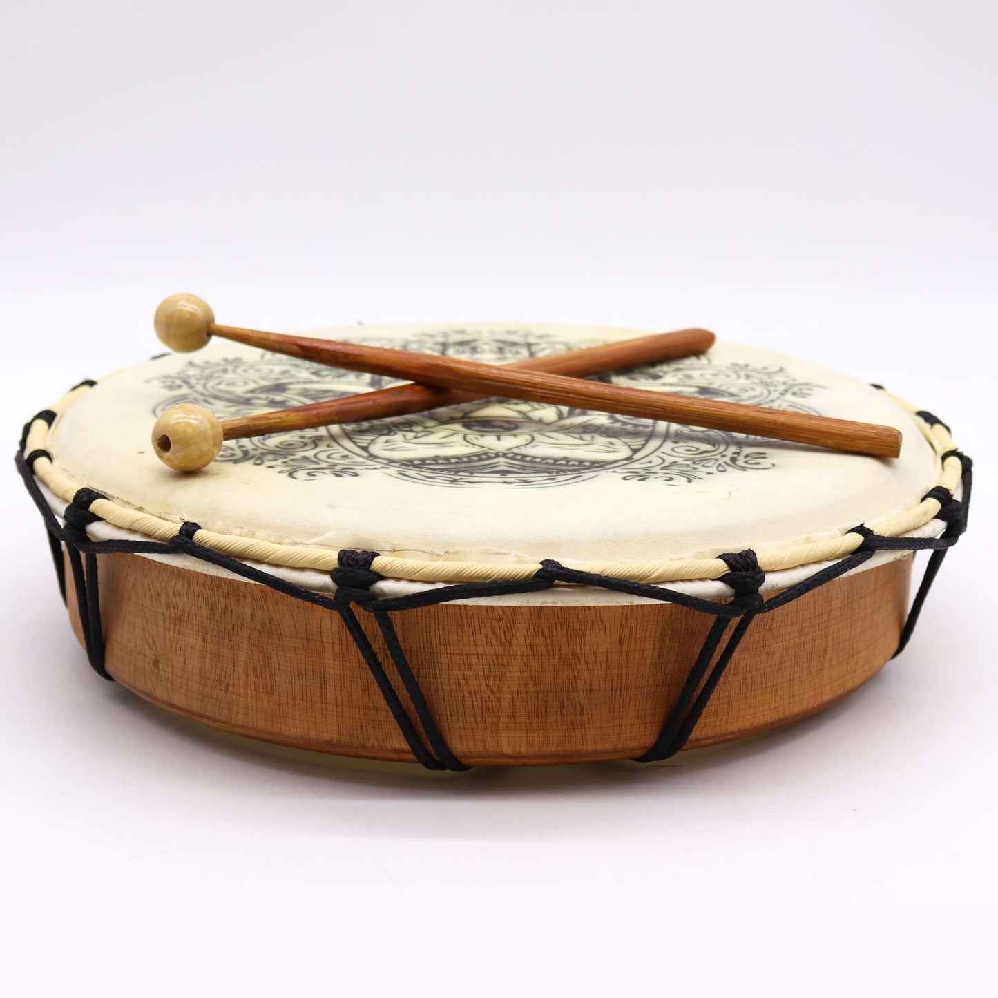 Shamanic Drum with Sticks - Hamsa - 30 cm