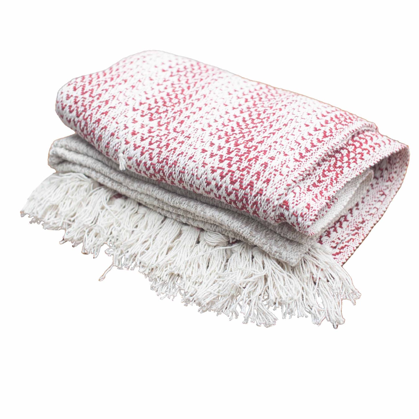 Boho Comfort Throw - 140 x 200 cm - Ruby Two Tone