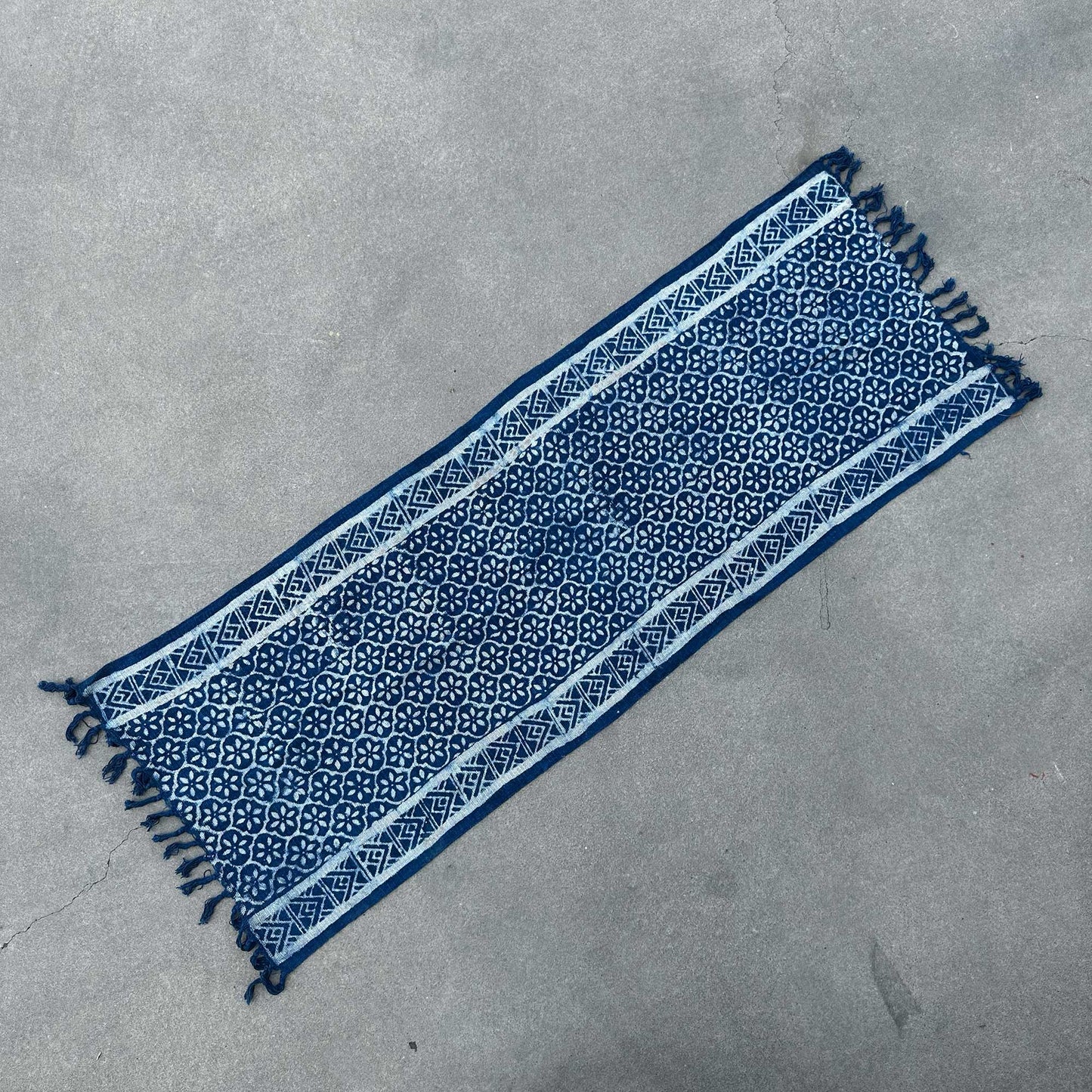 Handmade Indigo Runner - 170 x 60 cm - Madjid Tiles