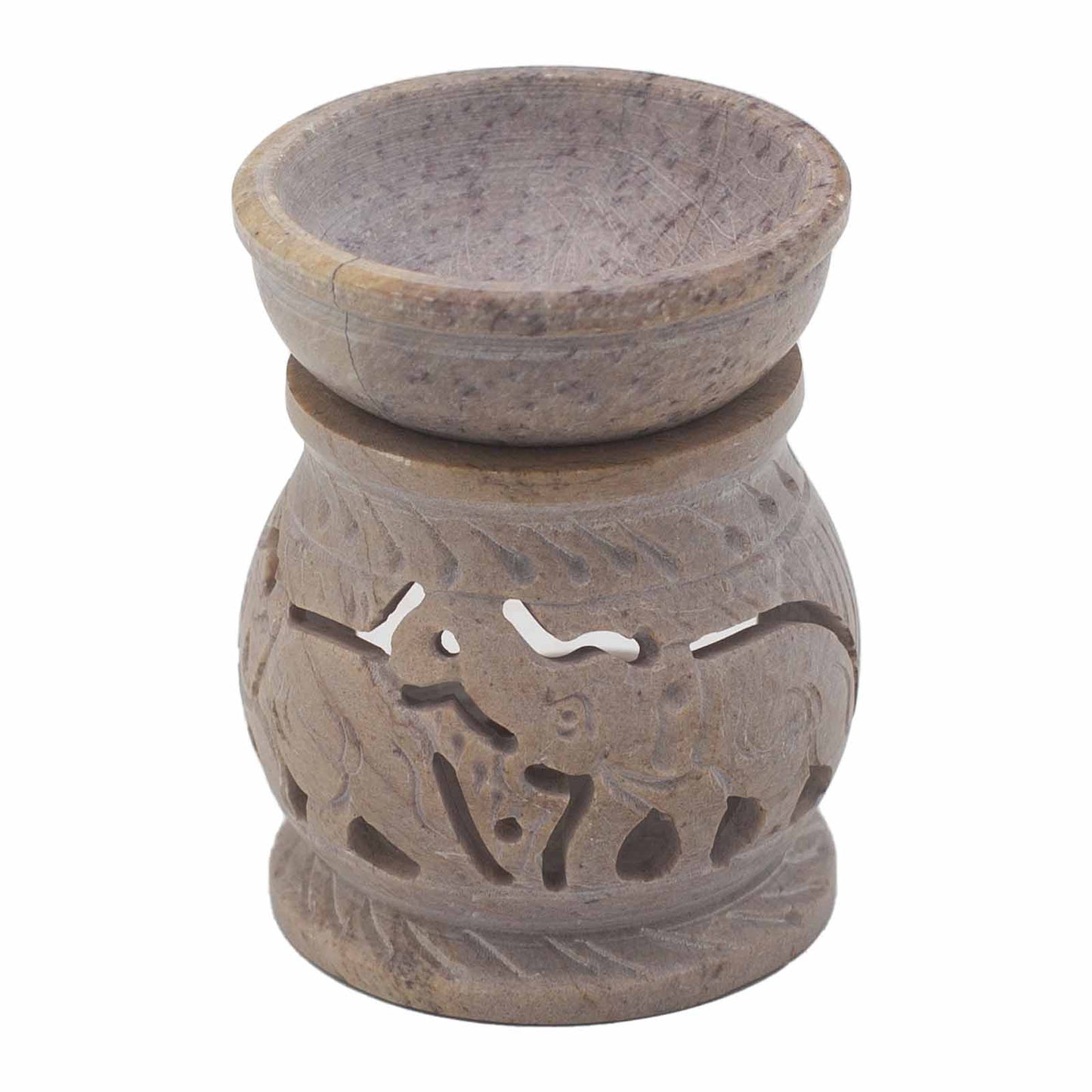 Soapstone Oil Burner - Elephant - Small - 8 cm