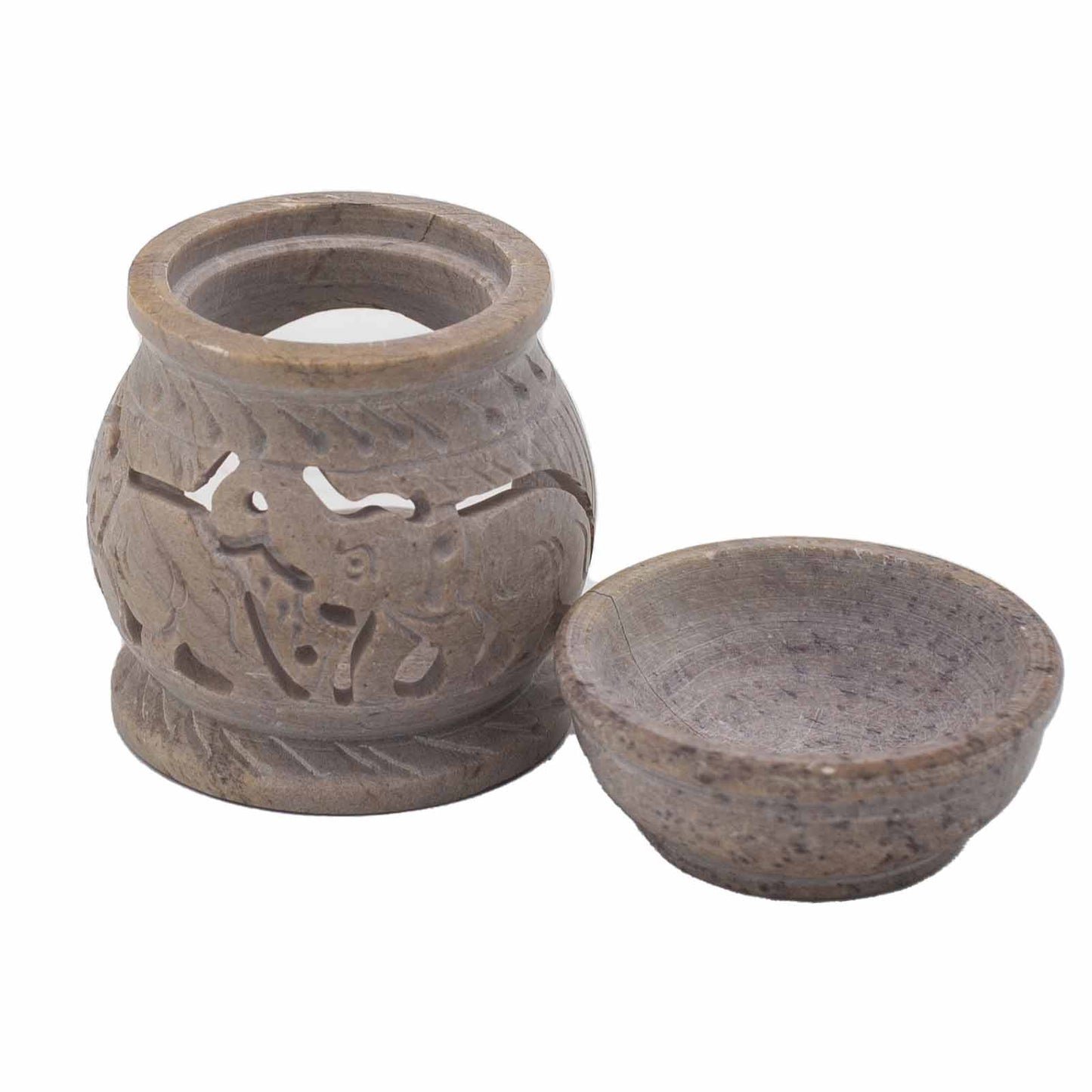 Soapstone Oil Burner - Elephant - Small - 8 cm