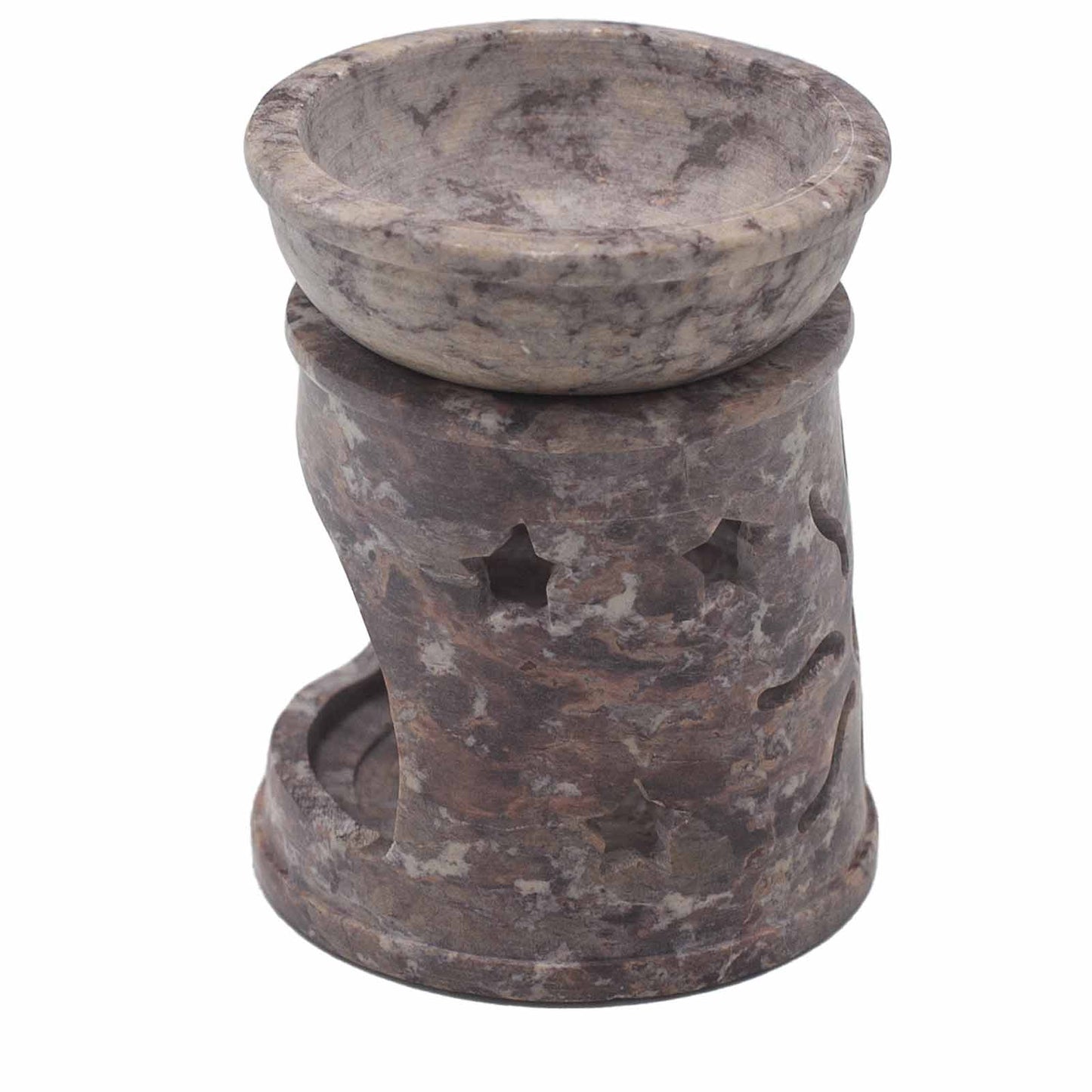 Soapstone Oil Burner - Sun & Stars - Small - 8 cm