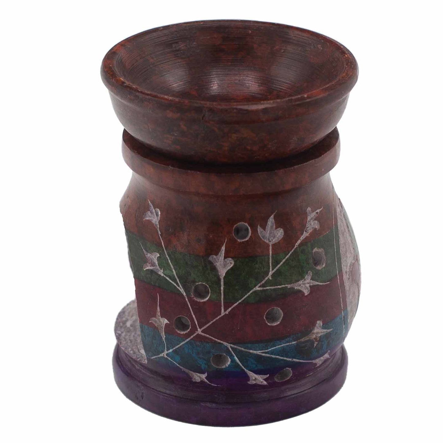 Soapstone Oil Burner - Five Colours - Hamsa - 10 cm