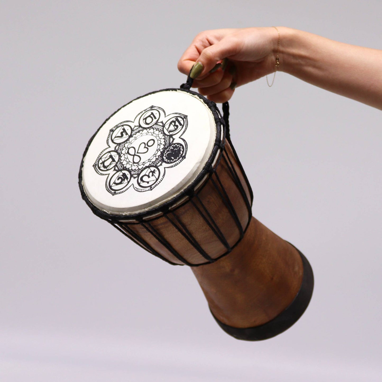 Wide Top Djembe Drum - Chakra - 30 cm
