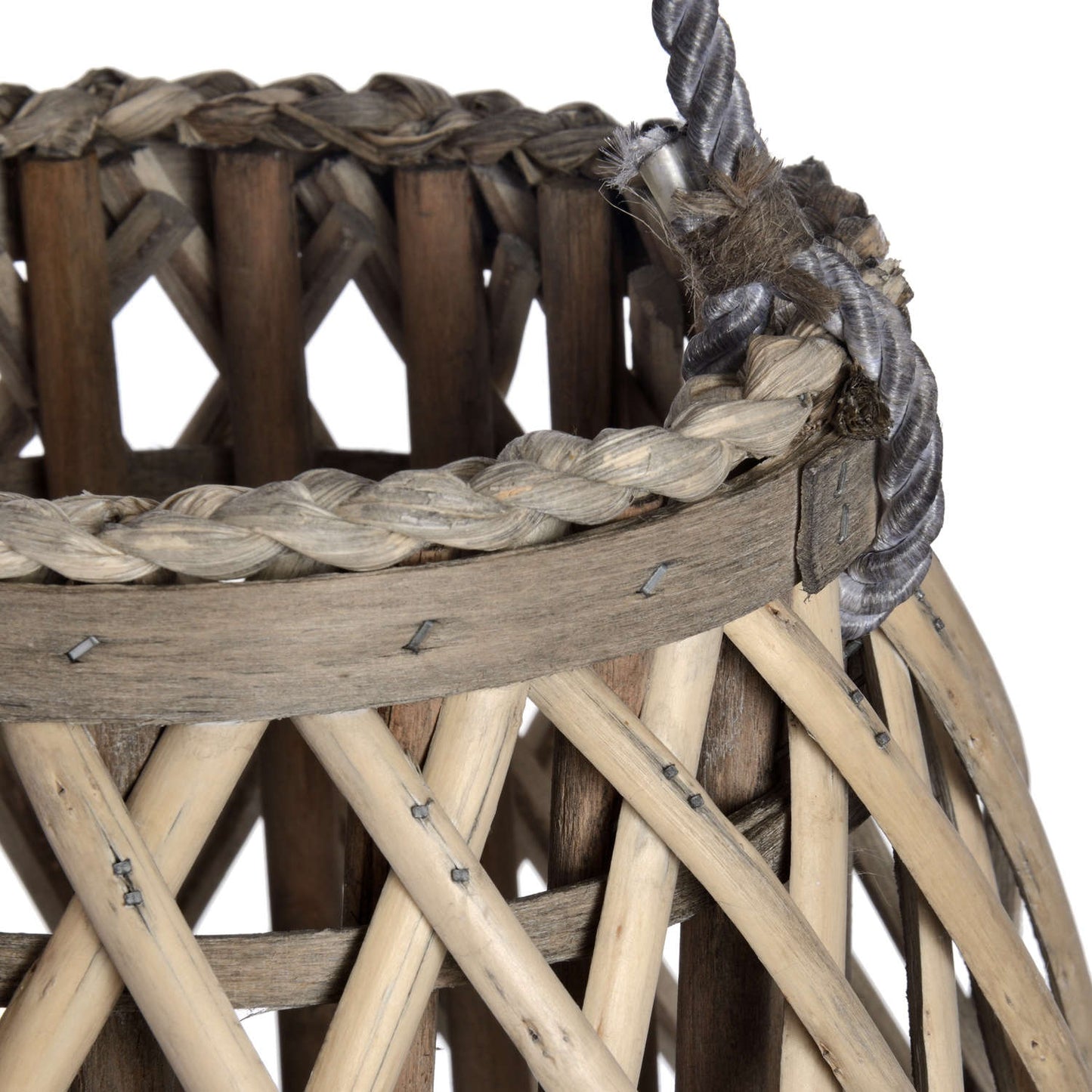 Wicker Bulbous Lantern - Large