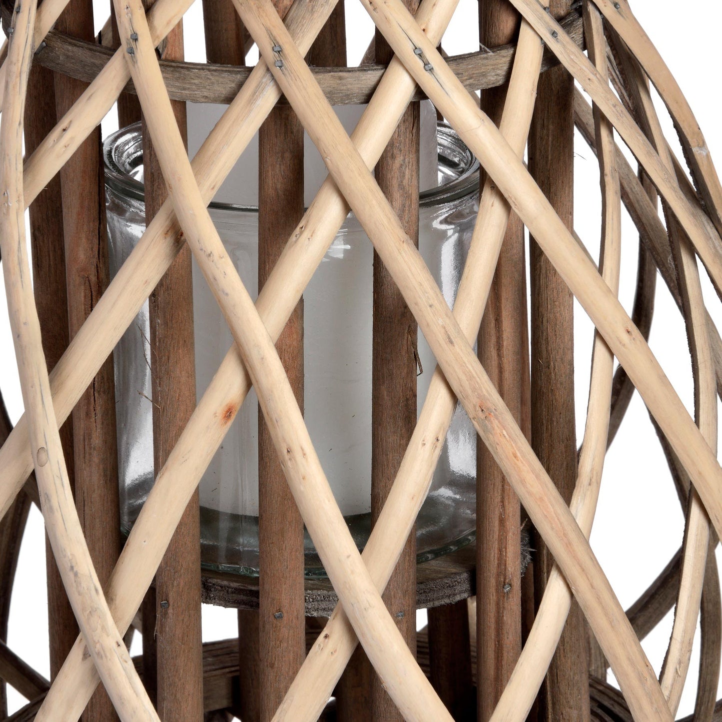 Wicker Bulbous Lantern - Small
