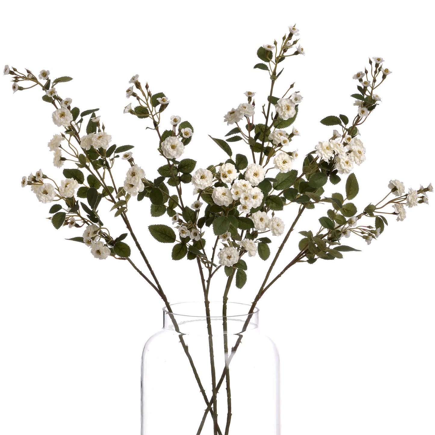 White Wild Meadow Rose Spray