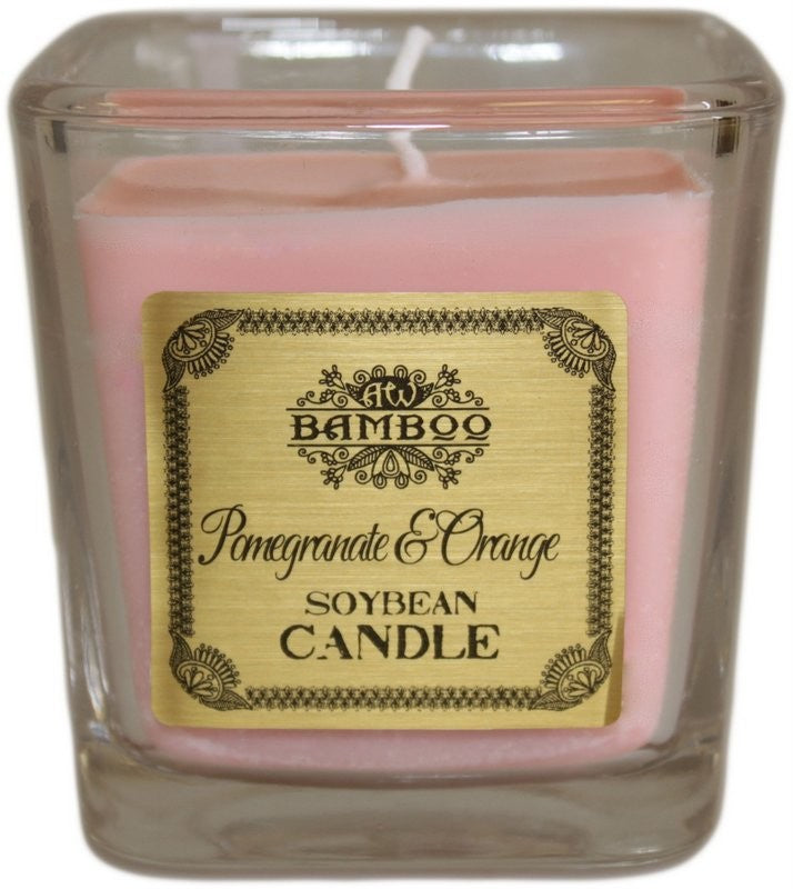 Soybean Wax Scented Candle in Chunky Jar - Pomegranate & Orange