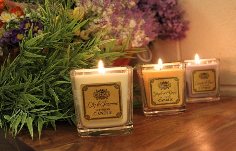 Soybean Wax Scented Candle in Chunky Jar - Lily & Jasmine