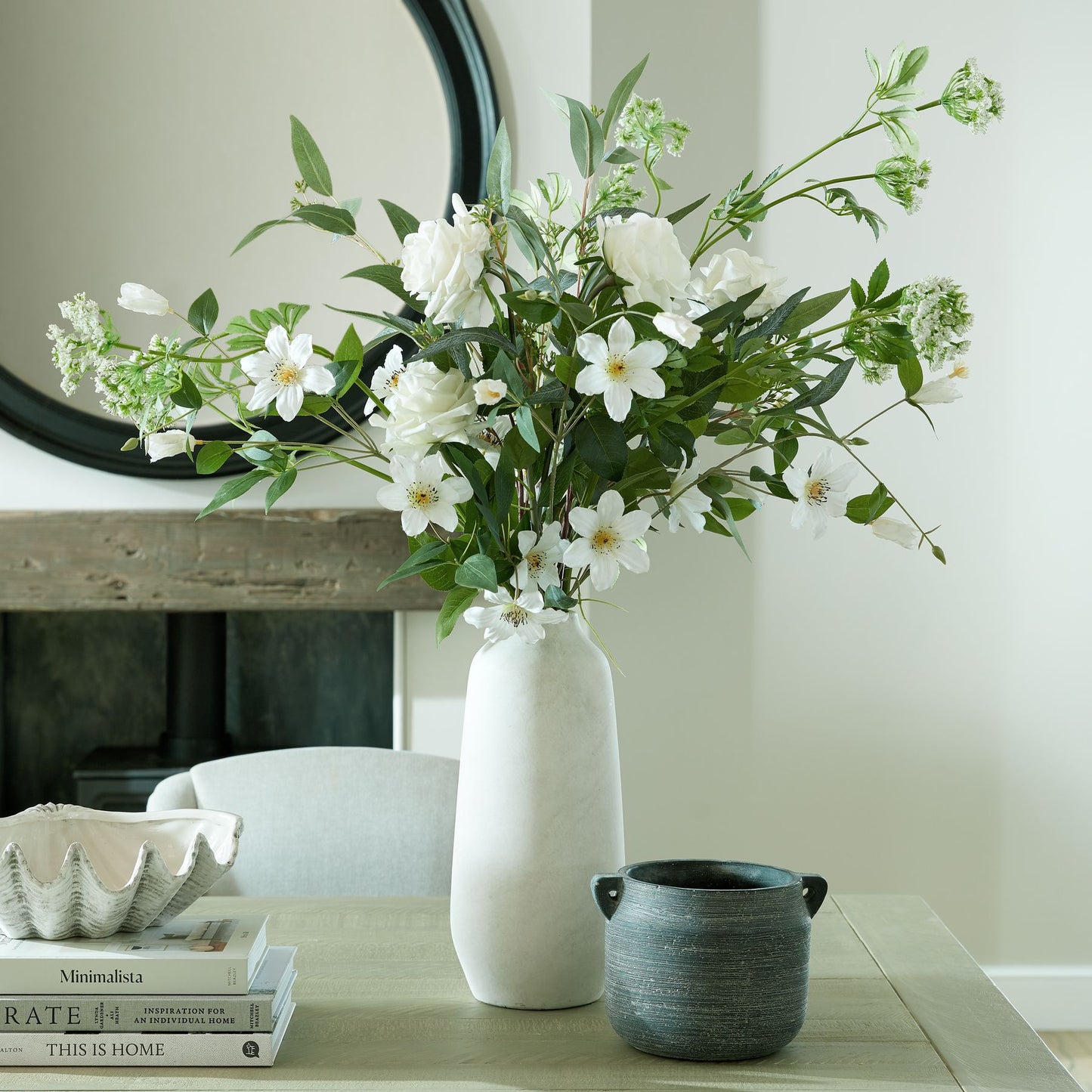 White Garden Rose - Large