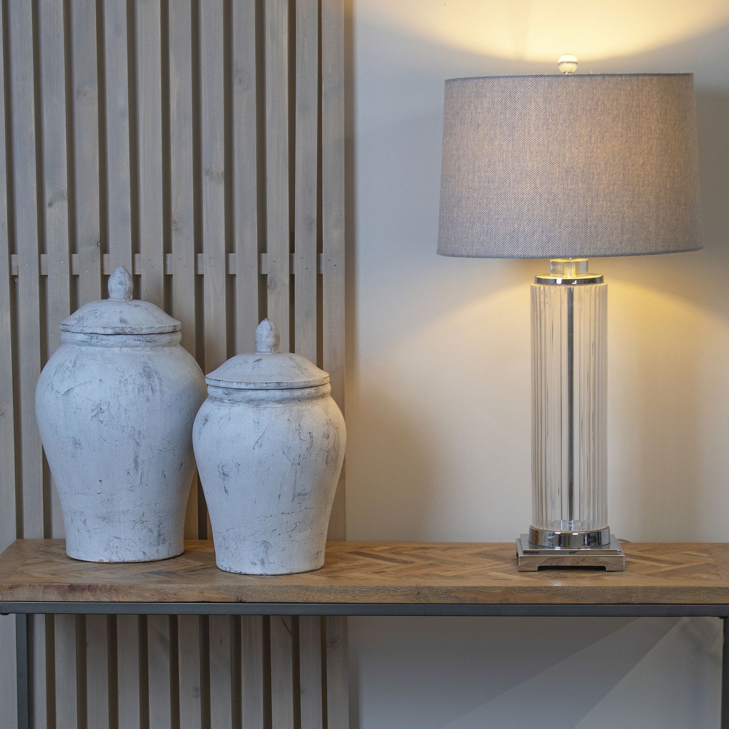 Bloomville Stone Ginger Jar - Large