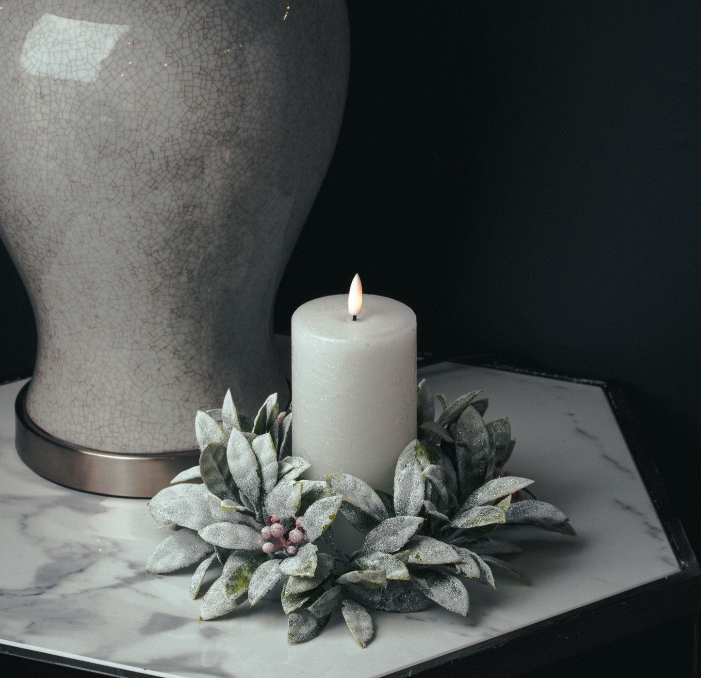 Luxe Collection Natural Glow LED White Candle - 3 x 6 inch