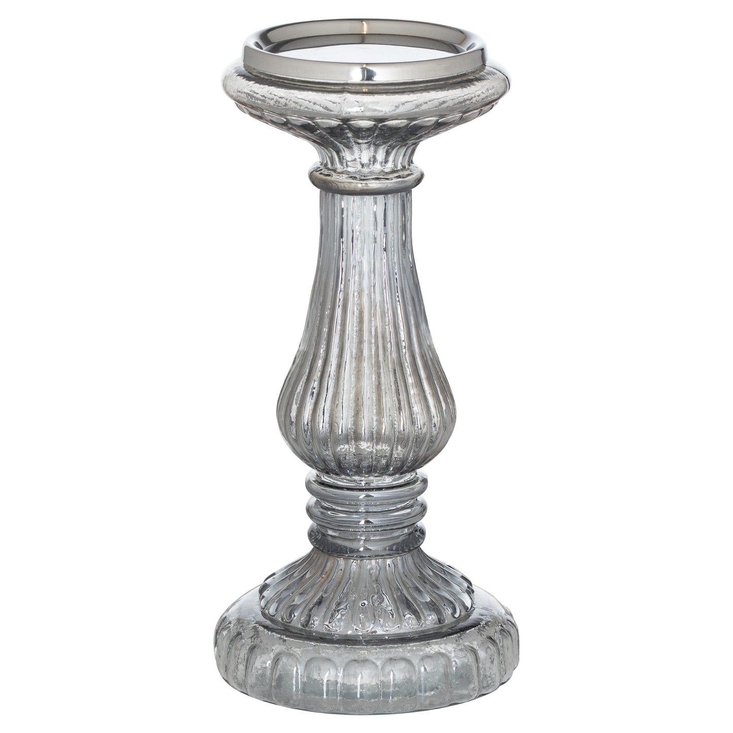 Smoked Midnight Candle Pillar - Medium