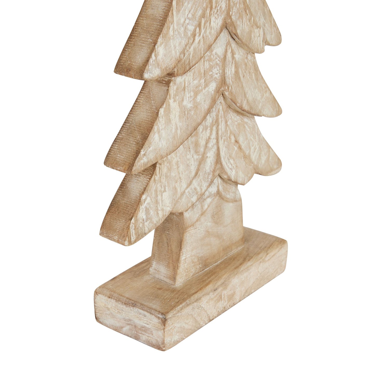 Carved Wood Christmas Tree - Large