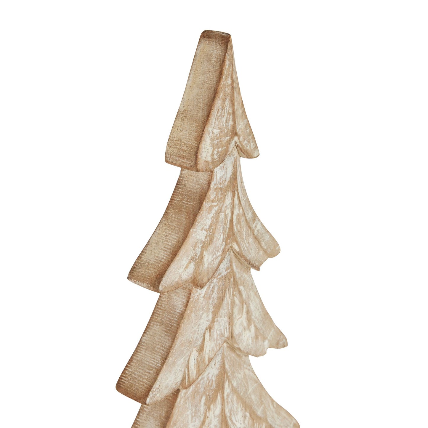 Carved Wood Christmas Tree - Large