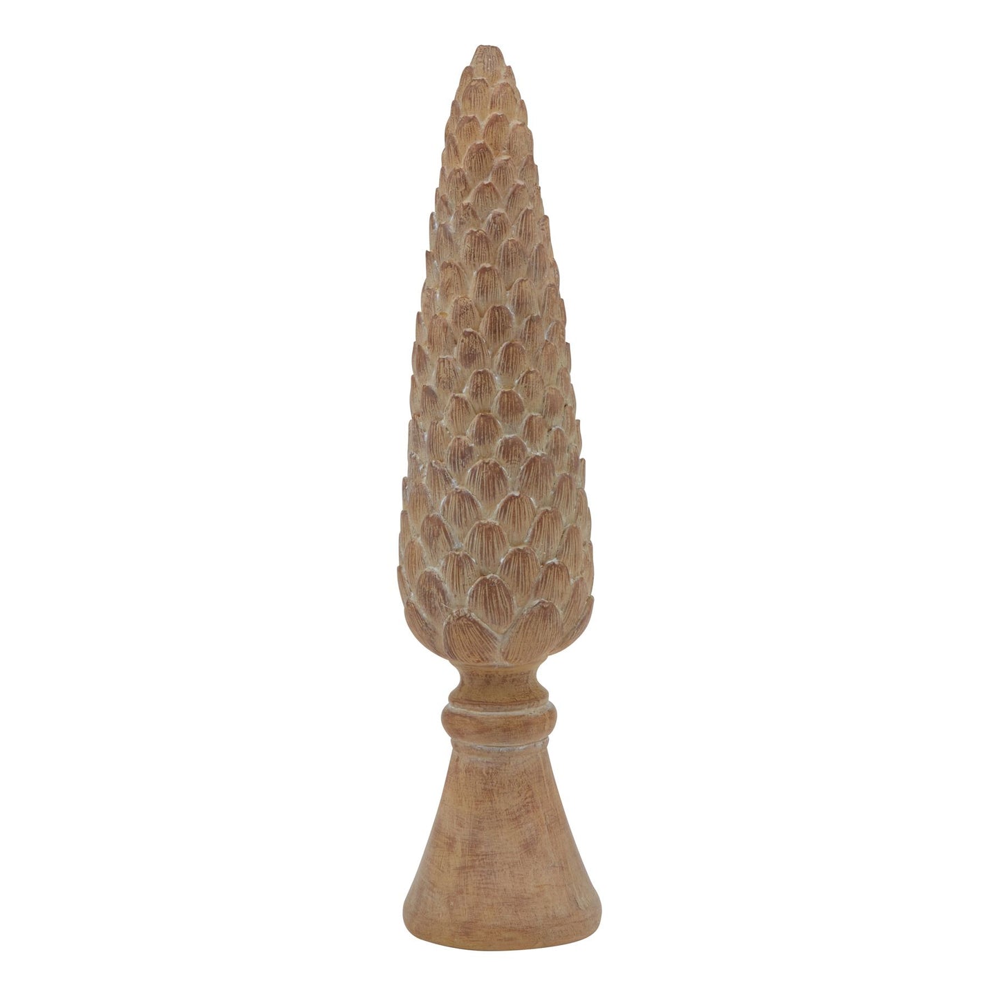 Pinecone Sculpture On Base - Large