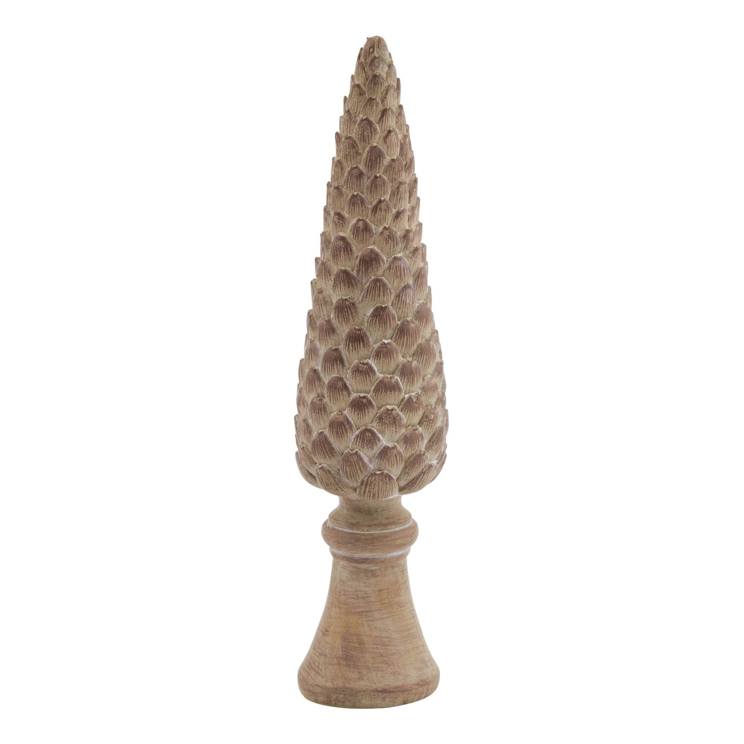 Pinecone Sculpture On Base - Medium