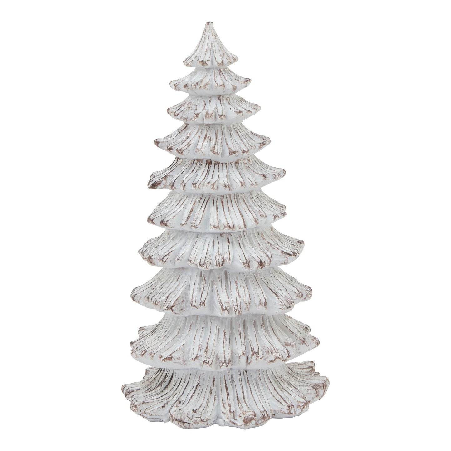 Snowy Fir Tree Sculpture - Medium