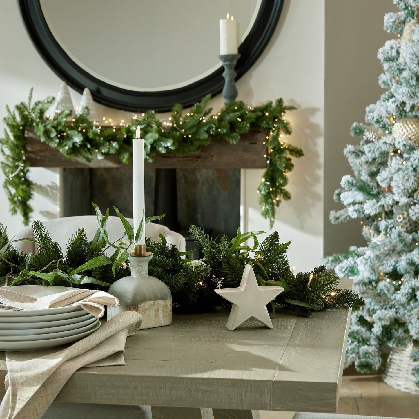 Ceramic Standing Star Decoration - Small