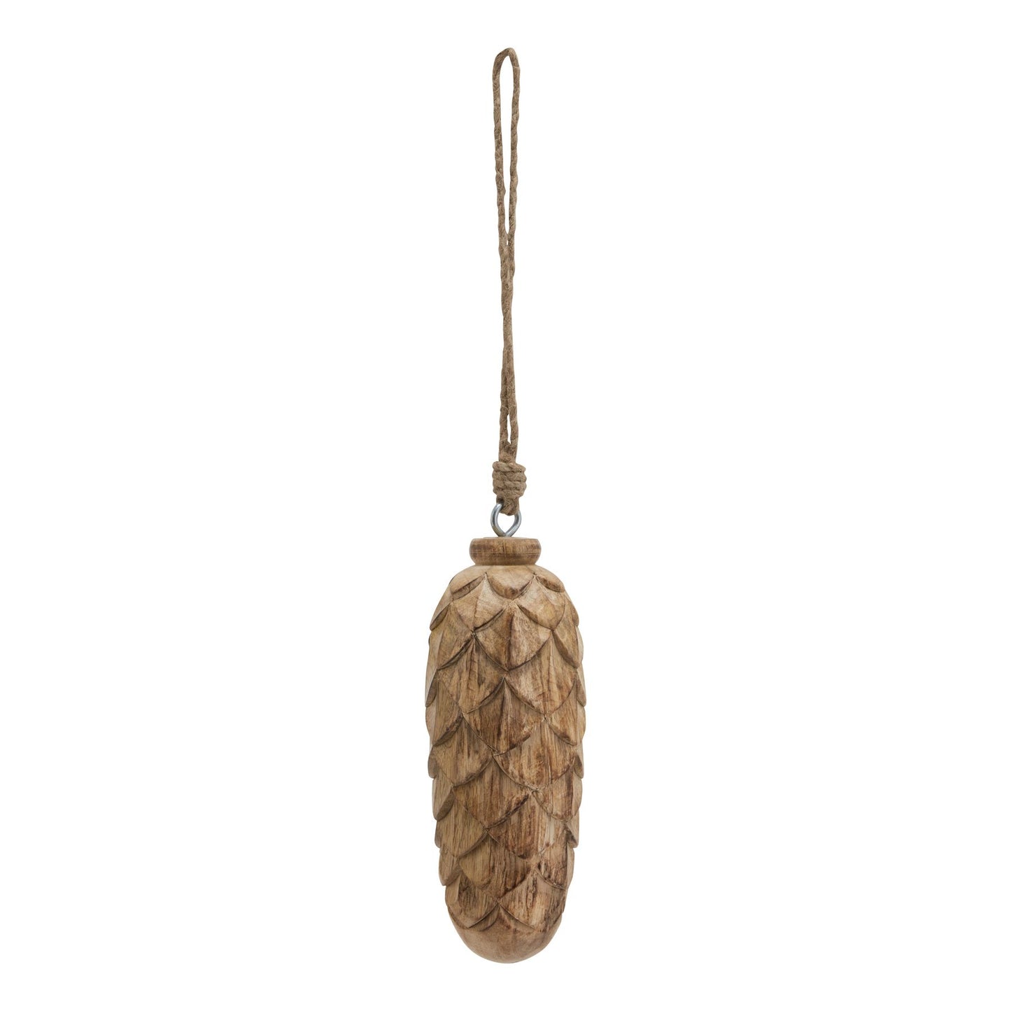 Natural Wooden Pine Cone Bauble - Large