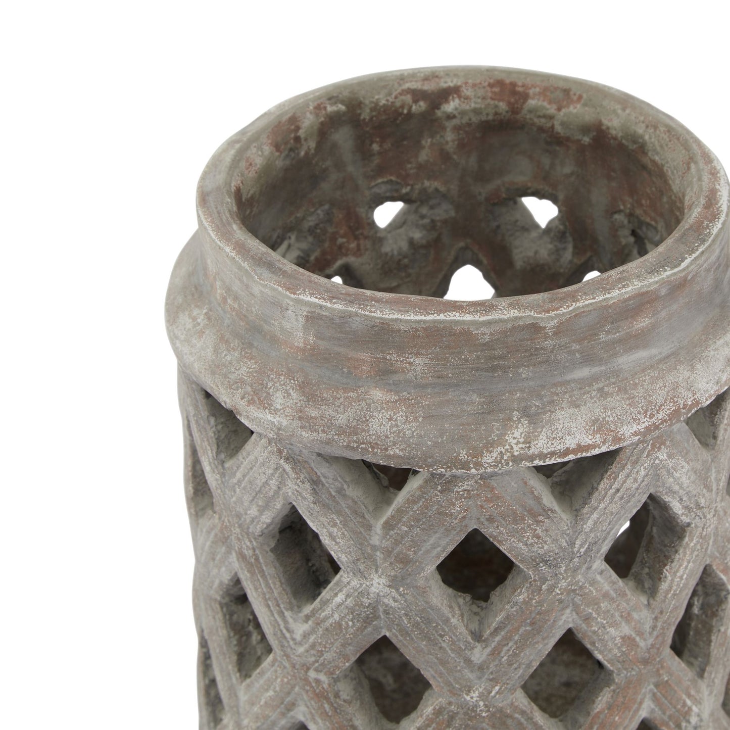 Siena Brown Lattice Lantern - Large