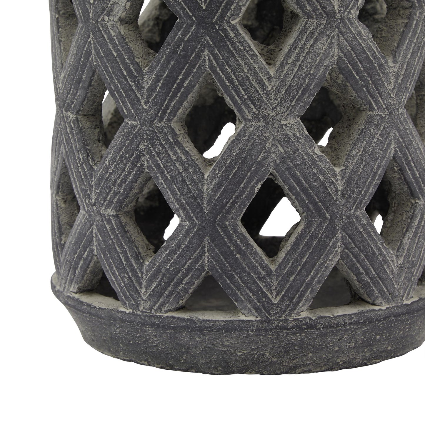 Amalfi Grey Lattice Lantern - Large