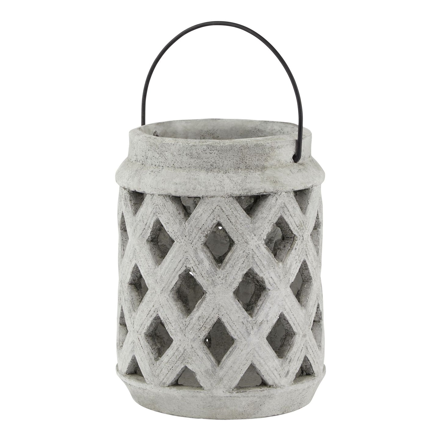 Athena Stone Lattice Lantern - Large