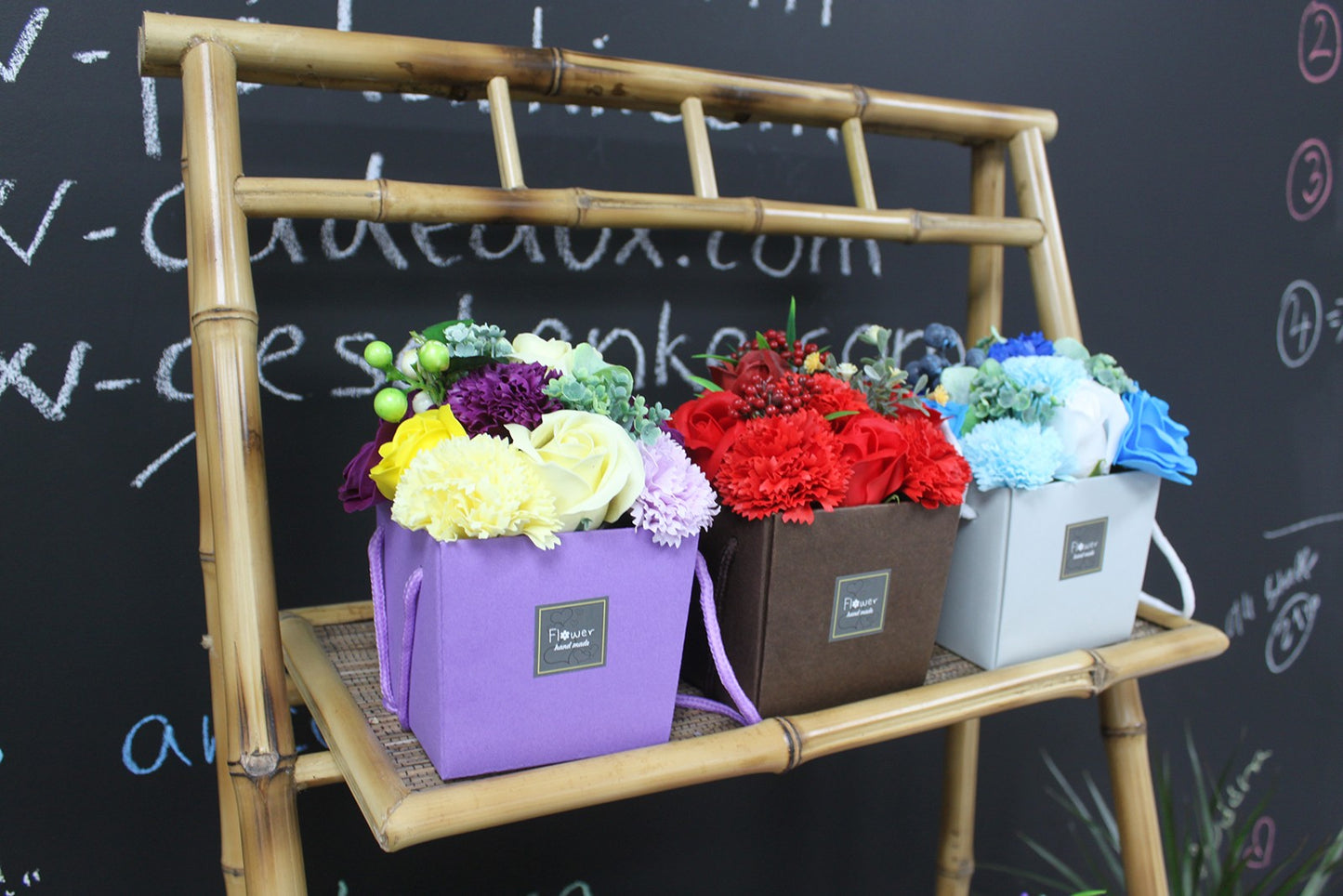 Luxury Soap Flowers Bouquet - Lavender Rose & Carnation